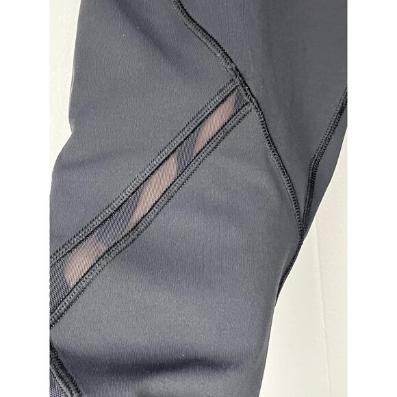 LULULEMON LEGGINGS SIZE 6 BLACK CAPRI LENGTH MESH‎ - Picture 9 of 12
